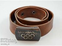 Leather belt Olympic Games Moscow 1980