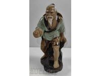 CALUGAR TIBETAN FIGURA MARE PORTELAN STATUETA PORTELAN