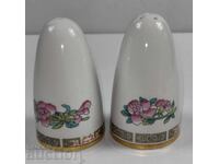 PAIR OF SALT SAKES PORCELAIN PORCELAIN SALT SAKES