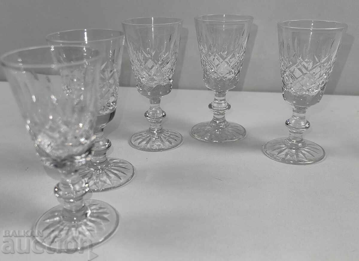 CRYSTAL GLASSES SET CUP CUP HEALTH - 5 CRYSTAL GLASSES SET CUP CUP HEALTH - 5
