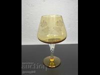 Large French colored glass cup. No. 6321