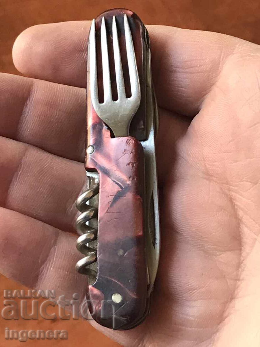 FOLDING KNIFE, OLD BLADE, WOODEN HANDLE - 5 FOLDING KNIFE, OLD BLADE, WOODEN HANDLE - 5