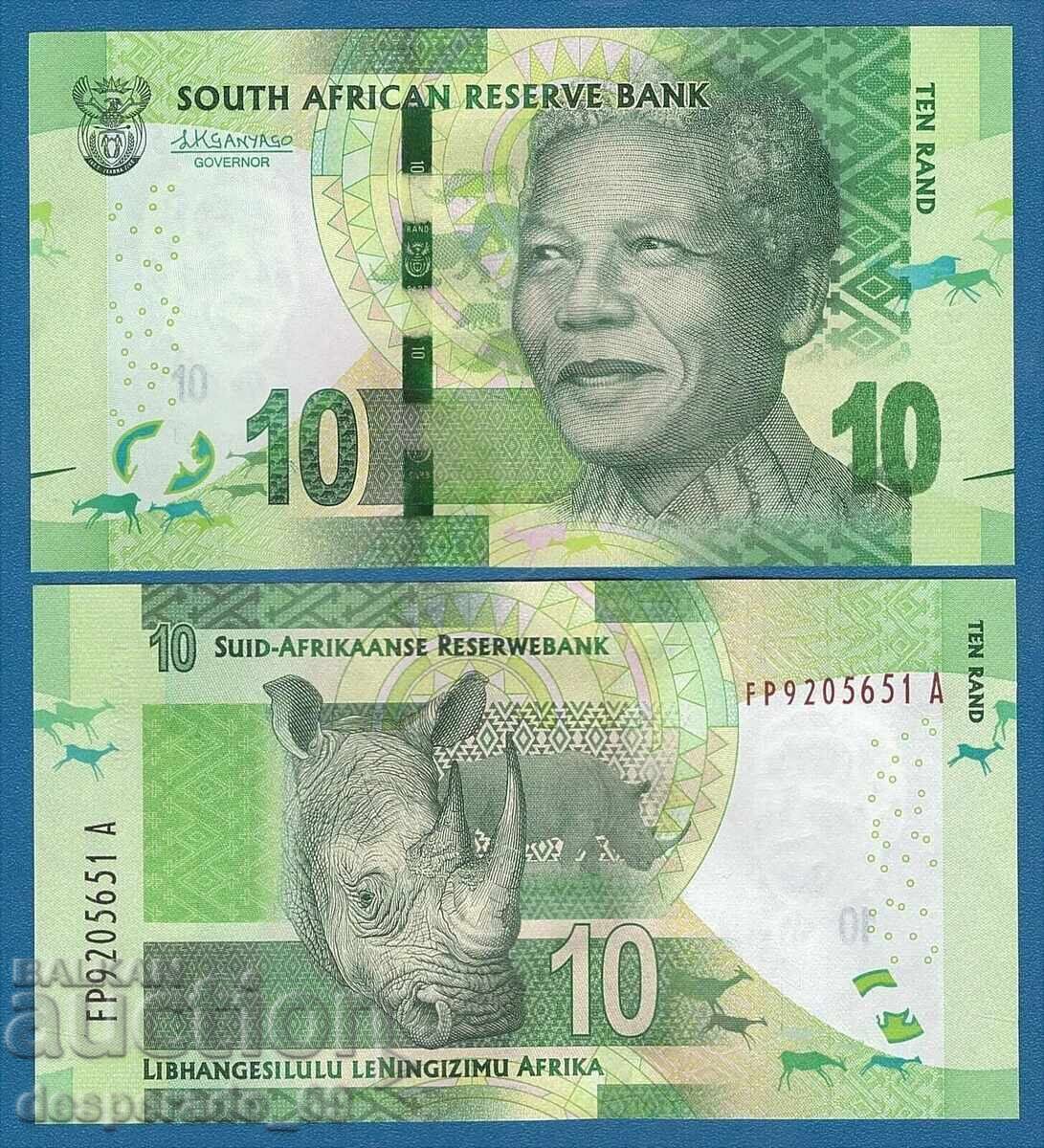 (¯`'•.¸ SOUTH AFRICA 10 rand 2015 UNC ¸.•'´¯)