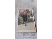 Photo Little girl by the lake in Borisova Garden 1940