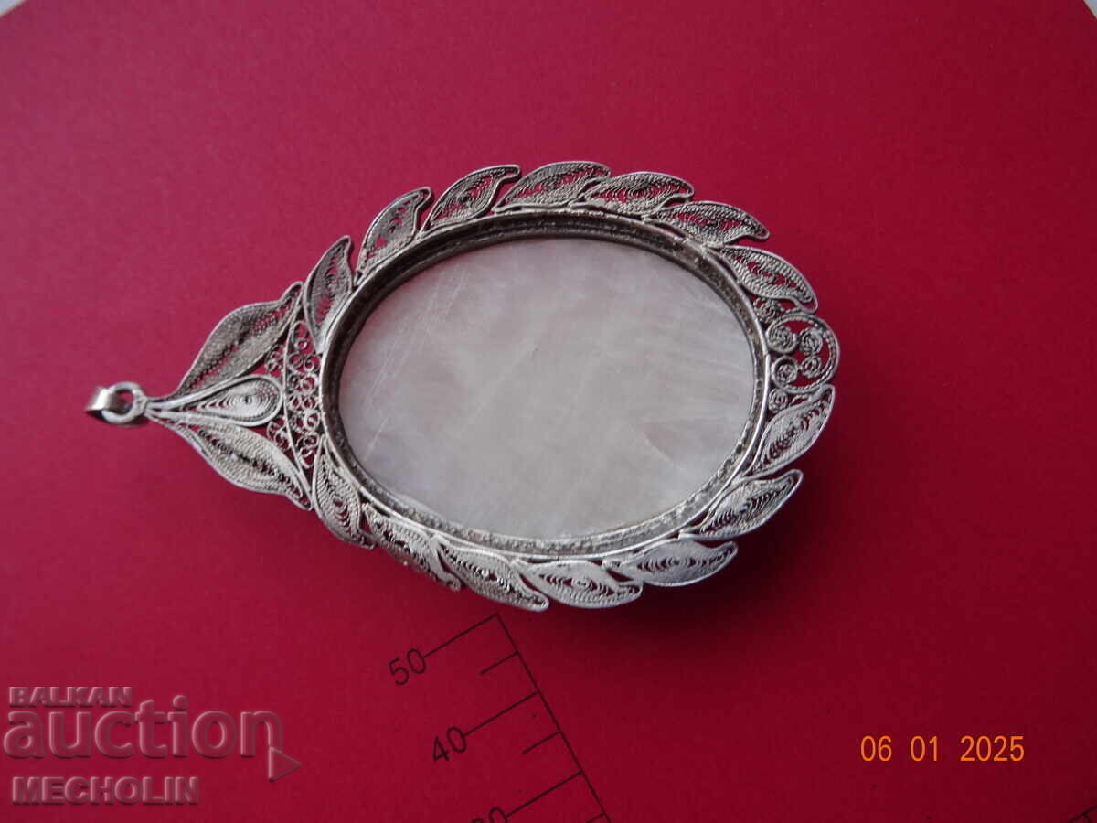 COLLECTIBLE OLD SILVER FILIGRAM MEDALLION PENDANT - 5 COLLECTIBLE OLD SILVER FILIGRAM MEDALLION PENDANT - 5
