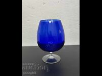 Large cobalt blue glass cup. No. 6323