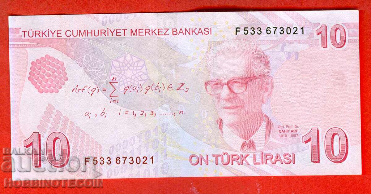 TURKEY 10 Lira issue 2009 SERIES F TURKEY 10 Lira issue 2009 SERIES F