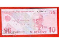 TURKEY 10 Lira issue 2009 SERIES F