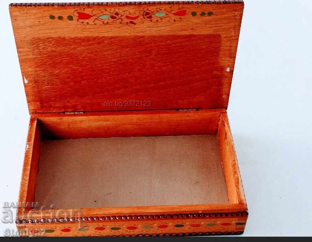 Old wooden pyrographed box from Soca. with price 30.00 BGN | € 15.34 Old wooden pyrographed box from Soca. with price 30.00 BGN | € 15.34