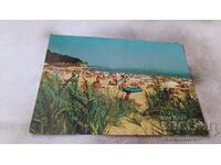 Carte poștală Ahtopol Camping Dolphin Beach 1989