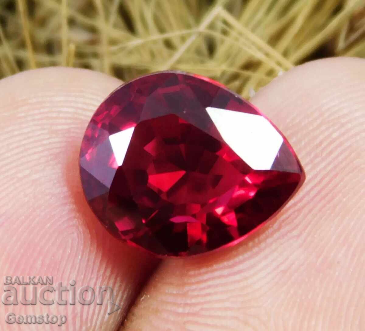 BZC! Φυσικό ρουμπινί αχλάδι 7,65 ct.VGTL από 1η!