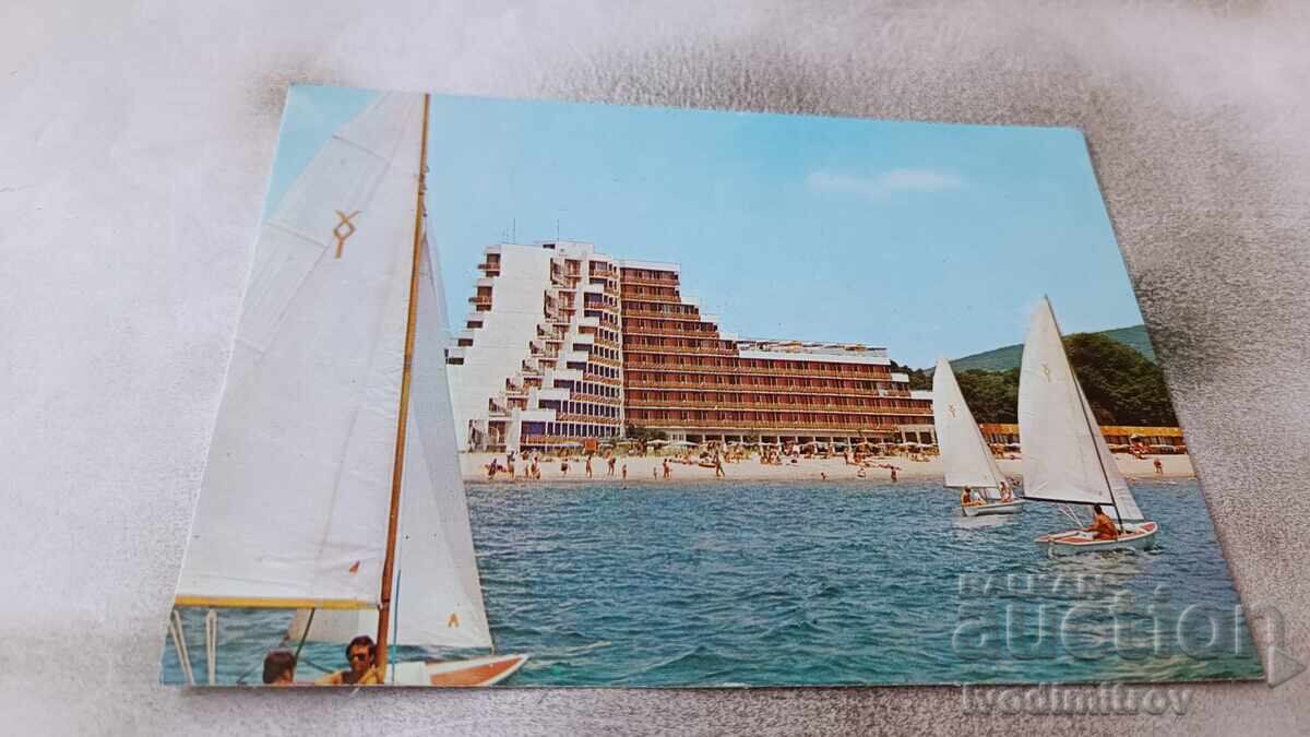 Carte poștală Albena Hotel Gergana 1983