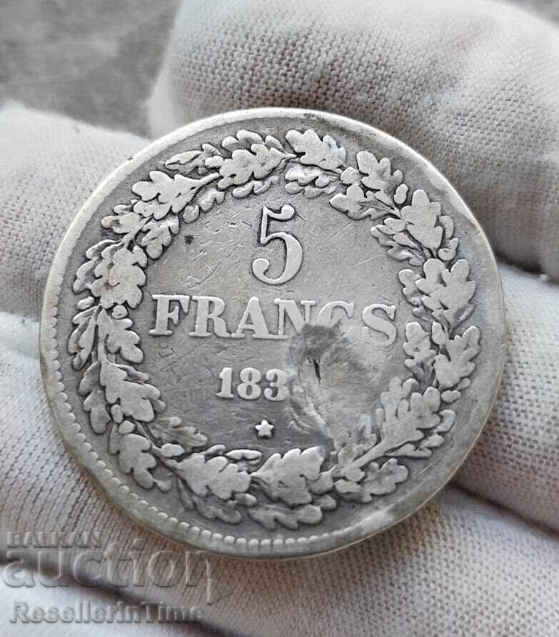 Moneda de argint 5 franci - Louis-Philippe I