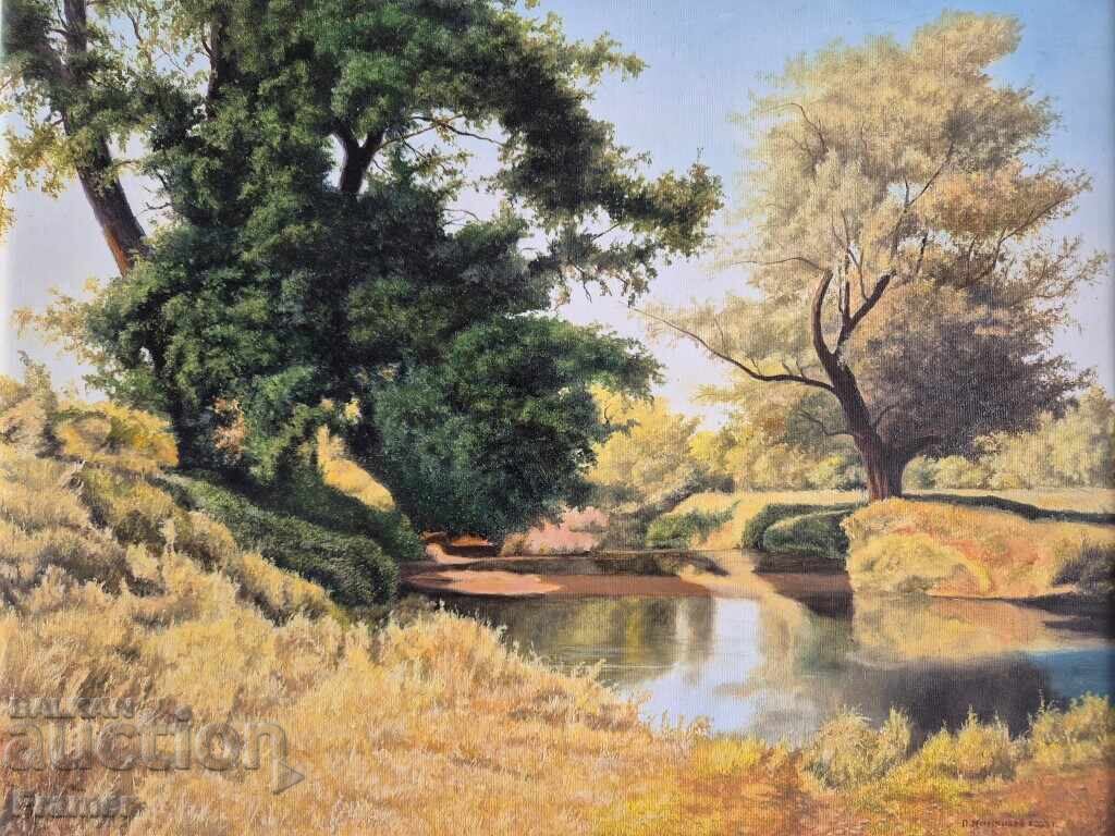 Petar Momchilov Spring by the River 2023. Masterpiece painting with price 515.00 BGN | € 263.32 Petar Momchilov Spring by the River 2023. Masterpiece painting with price 515.00 BGN | € 263.32
