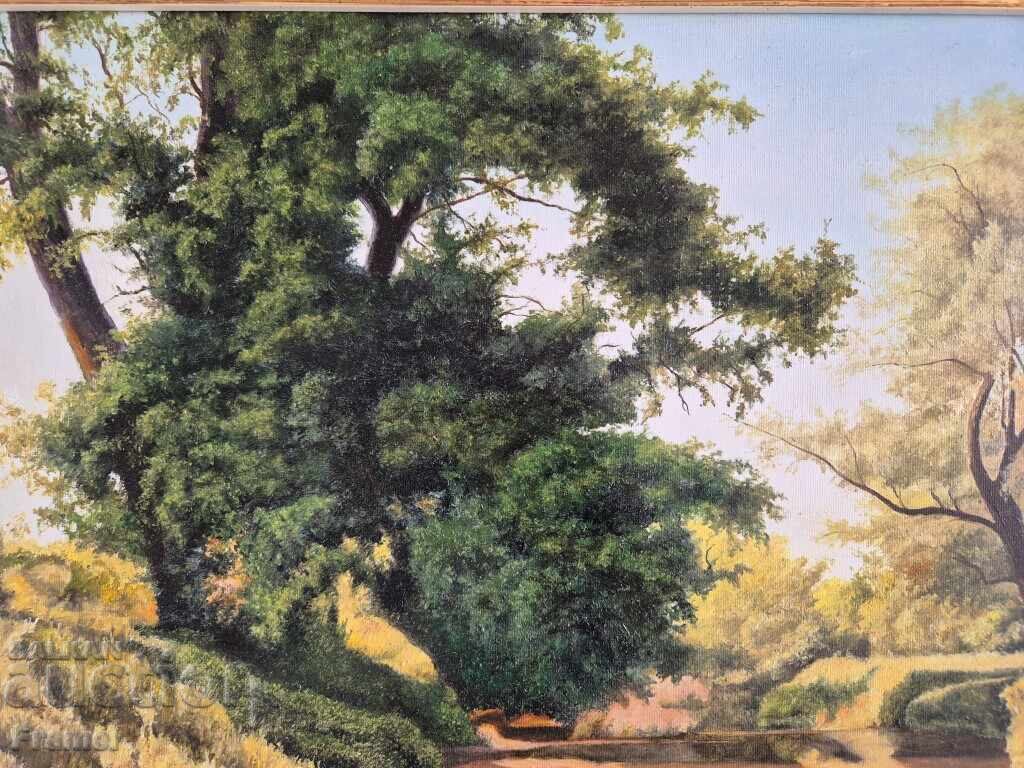 Delivery of Petar Momchilov Spring by the River 2023. Masterpiece painting Delivery of Petar Momchilov Spring by the River 2023. Masterpiece painting