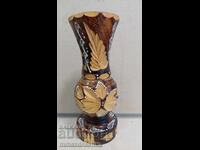 Vase wood carving