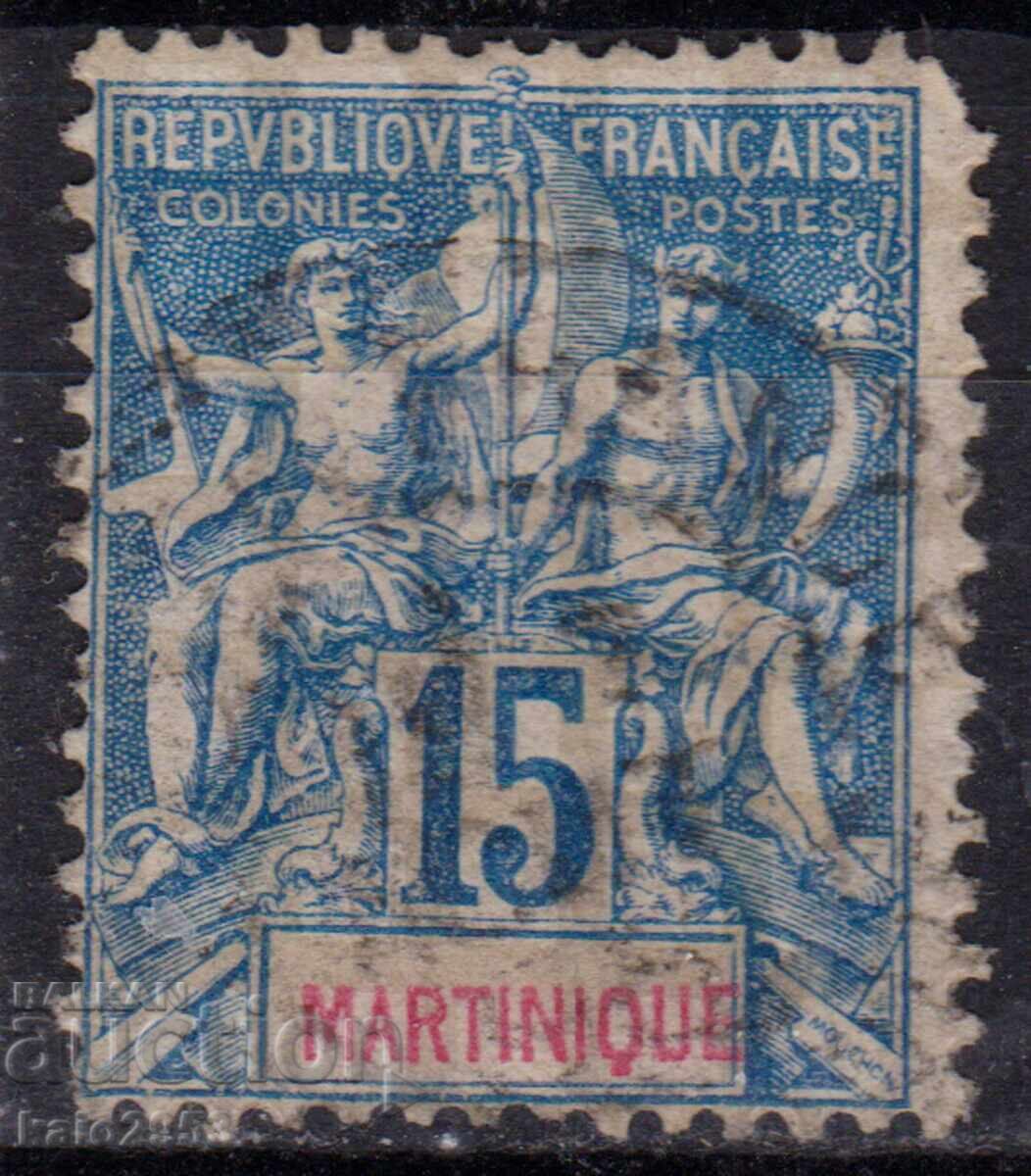 France/Martinique-1892-Regular-colonial αλληγορία, γραμματόσημο