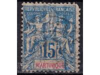 France/Martinique-1892-Regular-colonial αλληγορία, γραμματόσημο