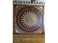 Λουξοζόα ξυλόγλυπτη οροφή "Ήλιος" - χειροποίητη