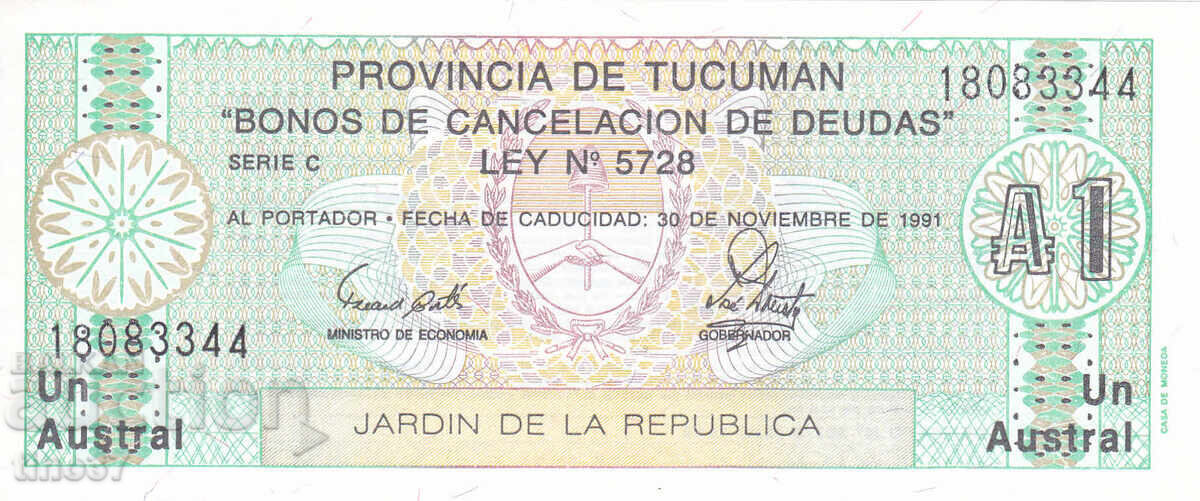 tino37- ARGENTINA - 1 AUSTRALIA - 1991 - UNC with price € 0.90 | 1.76 BGN