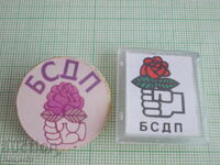 badges - Bulgarian parties - BSDP 2 pcs