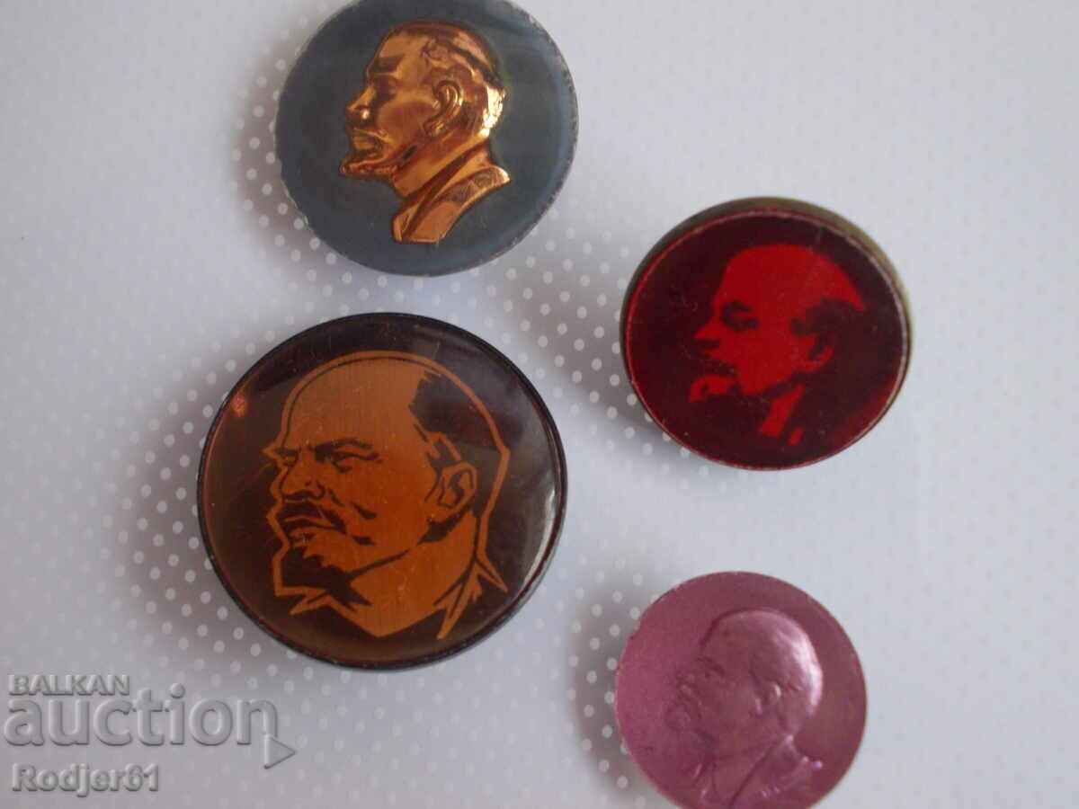 insigne - personalități Lenin 6 buc cu preț 5.00 BGN | € 2.56