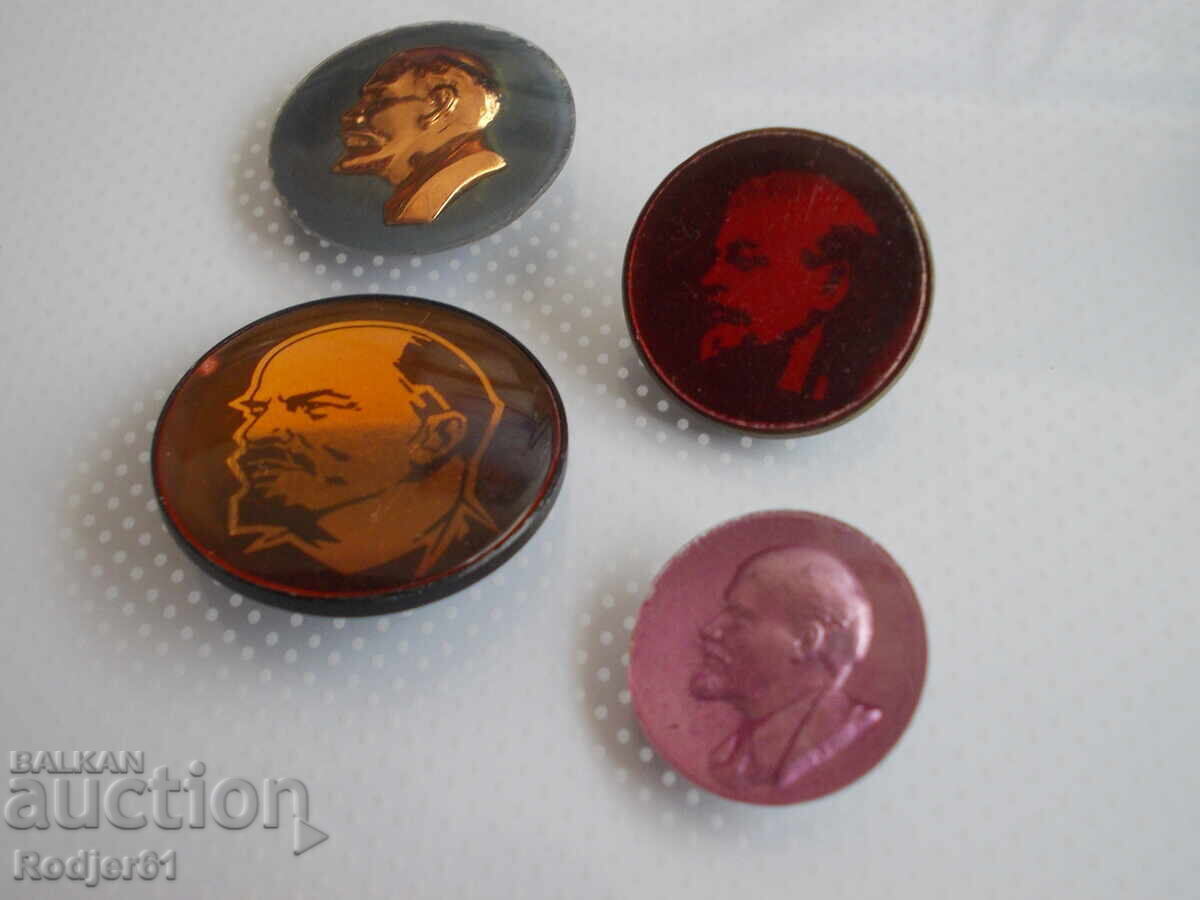 Licitație insigne - personalități Lenin 6 buc