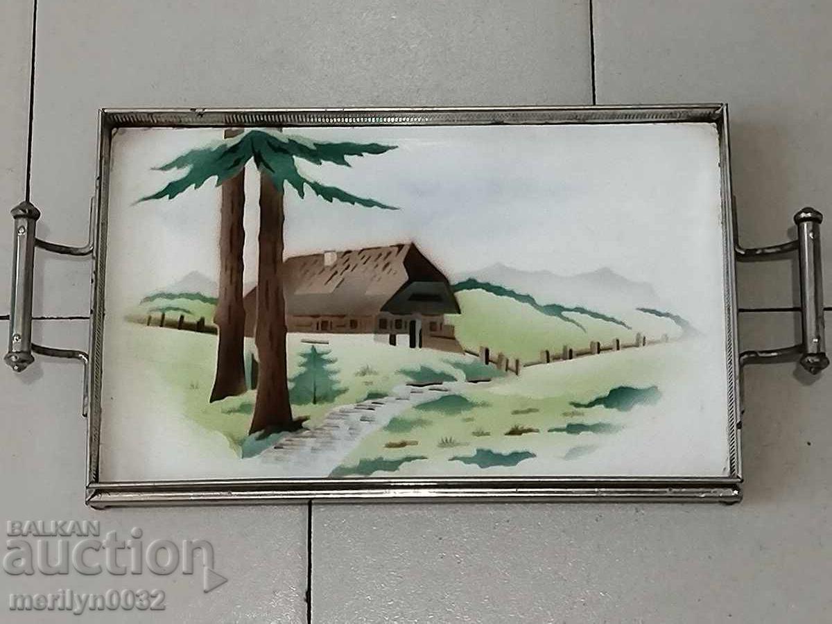 Old porcelain tray, casserole, plateau Old porcelain tray, casserole, plateau