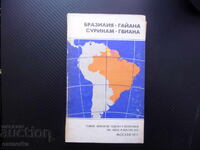 Brazilia Guyana Surinam Harta Guyana Atlas geografic Sud Am