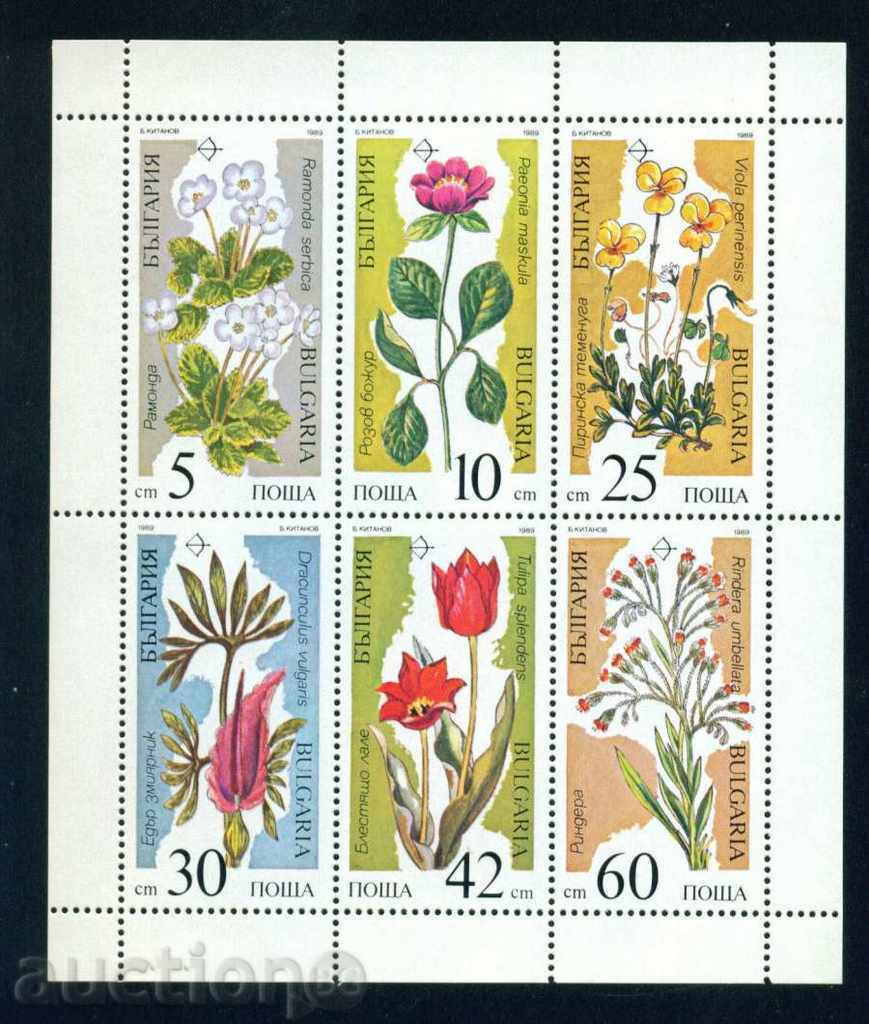 3754I Bulgaria 1989 - Endangered Extinction Plants BLOCK **