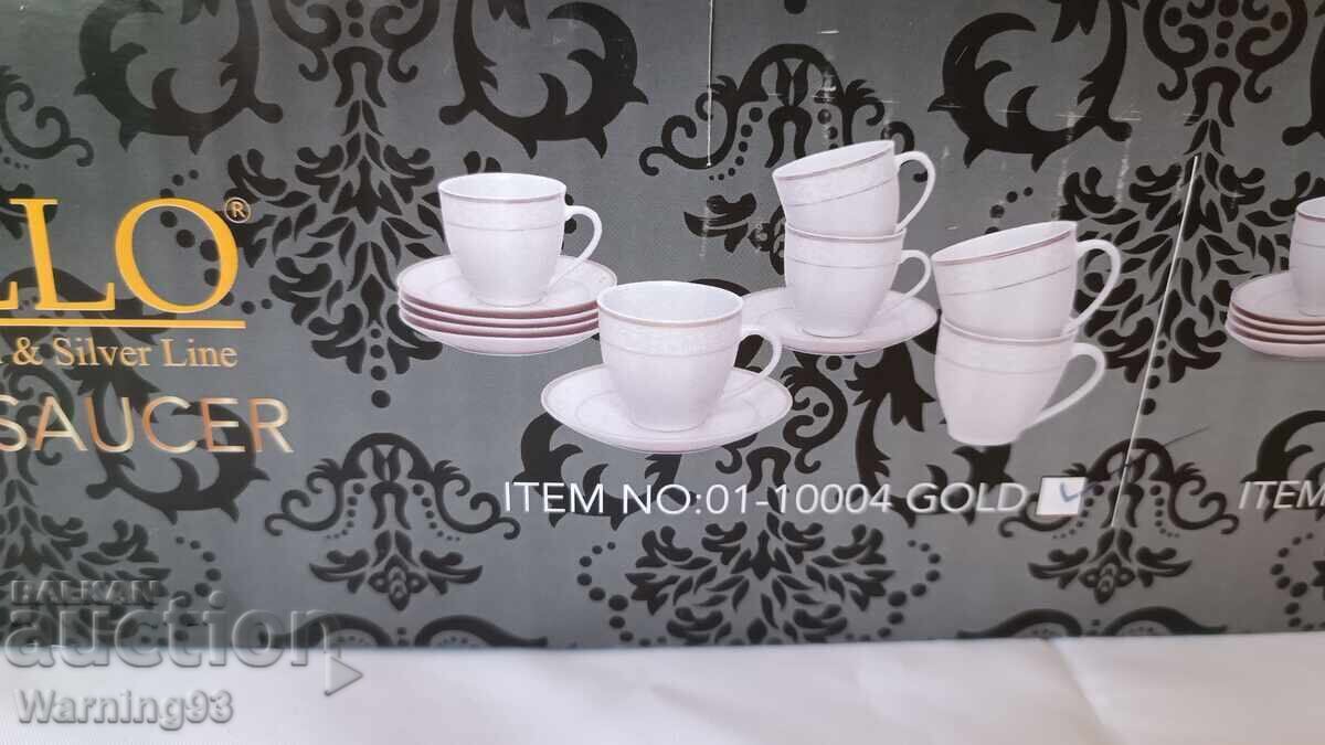 Δημοπρασία Υπηρεσία τσαγιού ή καφέ - 12 τεμάχια - MORELLO - GOLD -01-10004 Δημοπρασία Υπηρεσία τσαγιού ή καφέ - 12 τεμάχια - MORELLO - GOLD -01-10004