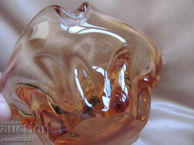 crystal bowl, ashtray, colored glass, handmade - 6 crystal bowl, ashtray, colored glass, handmade - 6