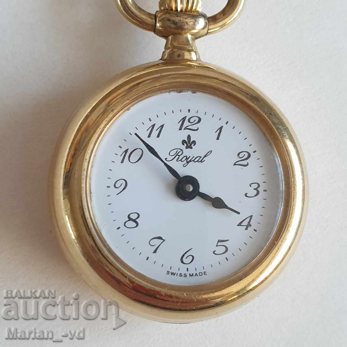 Ελβετικό μηχανικό ρολόι μετάλλιο βασιλικό - 5