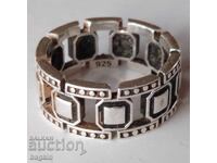 Large men's silver ring.