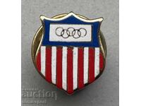 1072 USA Badge USA National Olympic Committee Enamel 70-