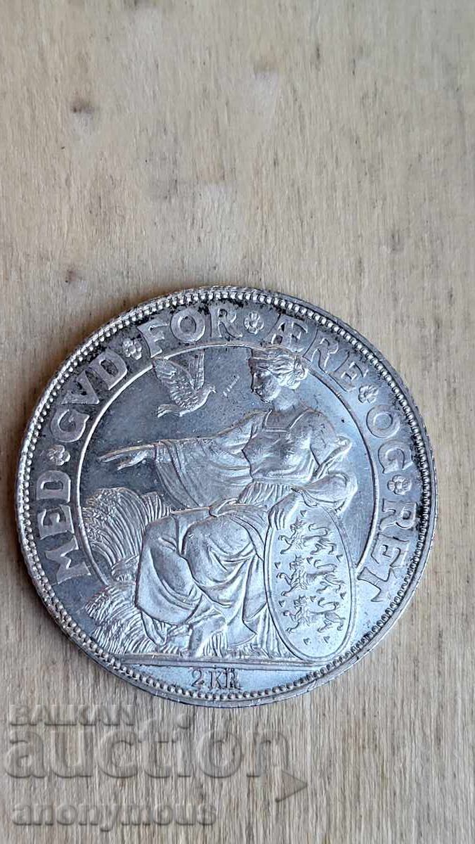 Silver coin Denmark 2 kroner 1903