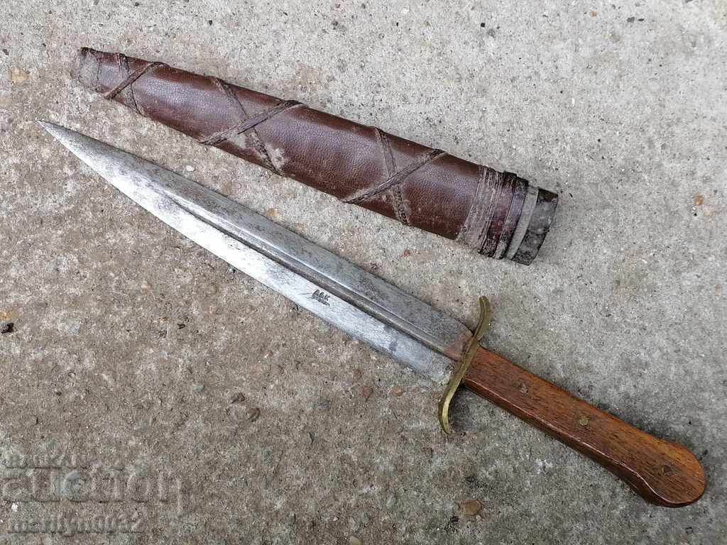 Bulgarian trench dagger with sheath Avramov Kovachev knife ORIGINAL with price 589.00 BGN | € 301.15 Bulgarian trench dagger with sheath Avramov Kovachev knife ORIGINAL with price 589.00 BGN | € 301.15