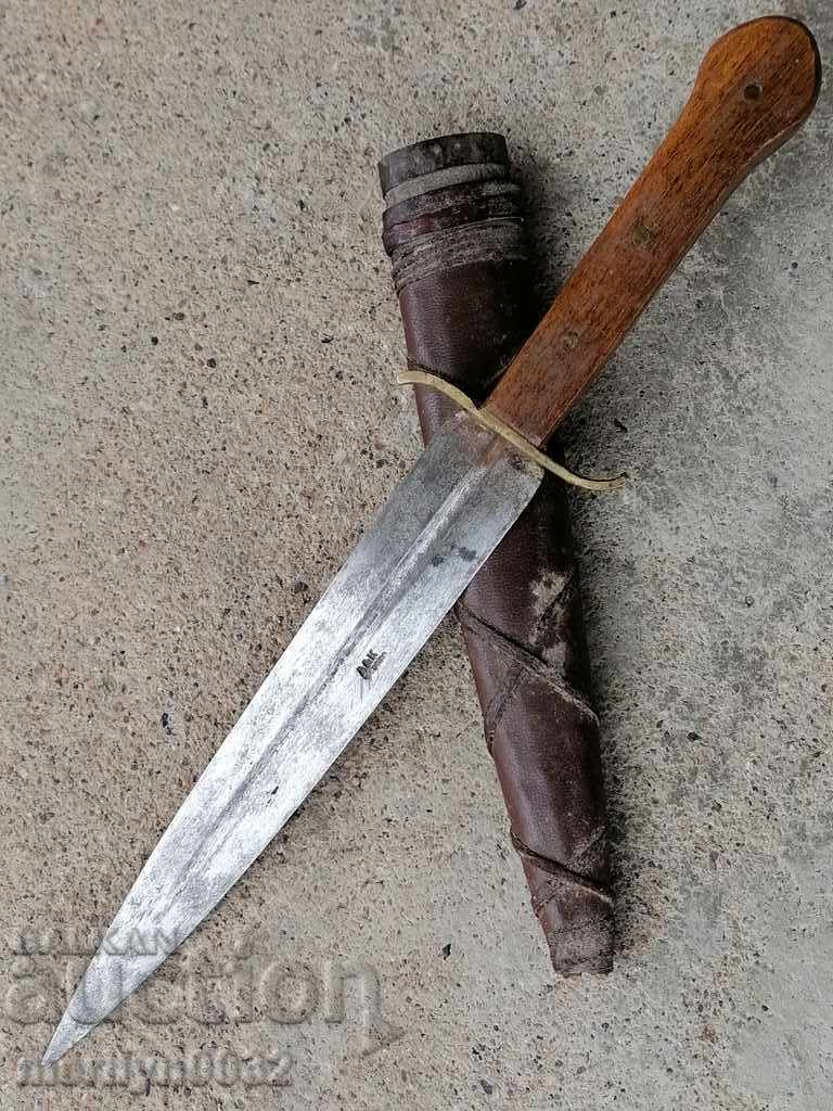 Auction Bulgarian trench dagger with sheath Avramov Kovachev knife ORIGINAL Auction Bulgarian trench dagger with sheath Avramov Kovachev knife ORIGINAL