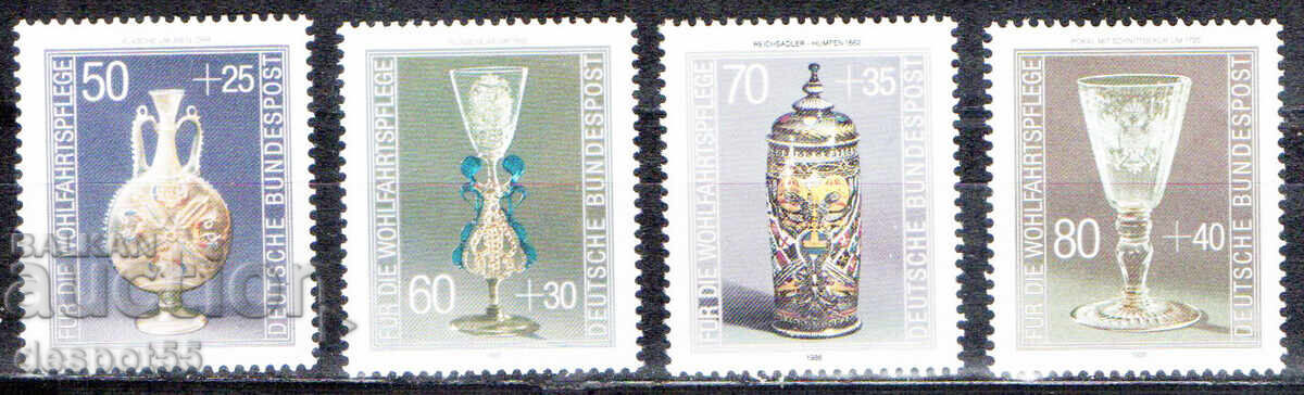 1986. Germany. Charity stamps - precious cups. 1986. Germany. Charity stamps - precious cups.