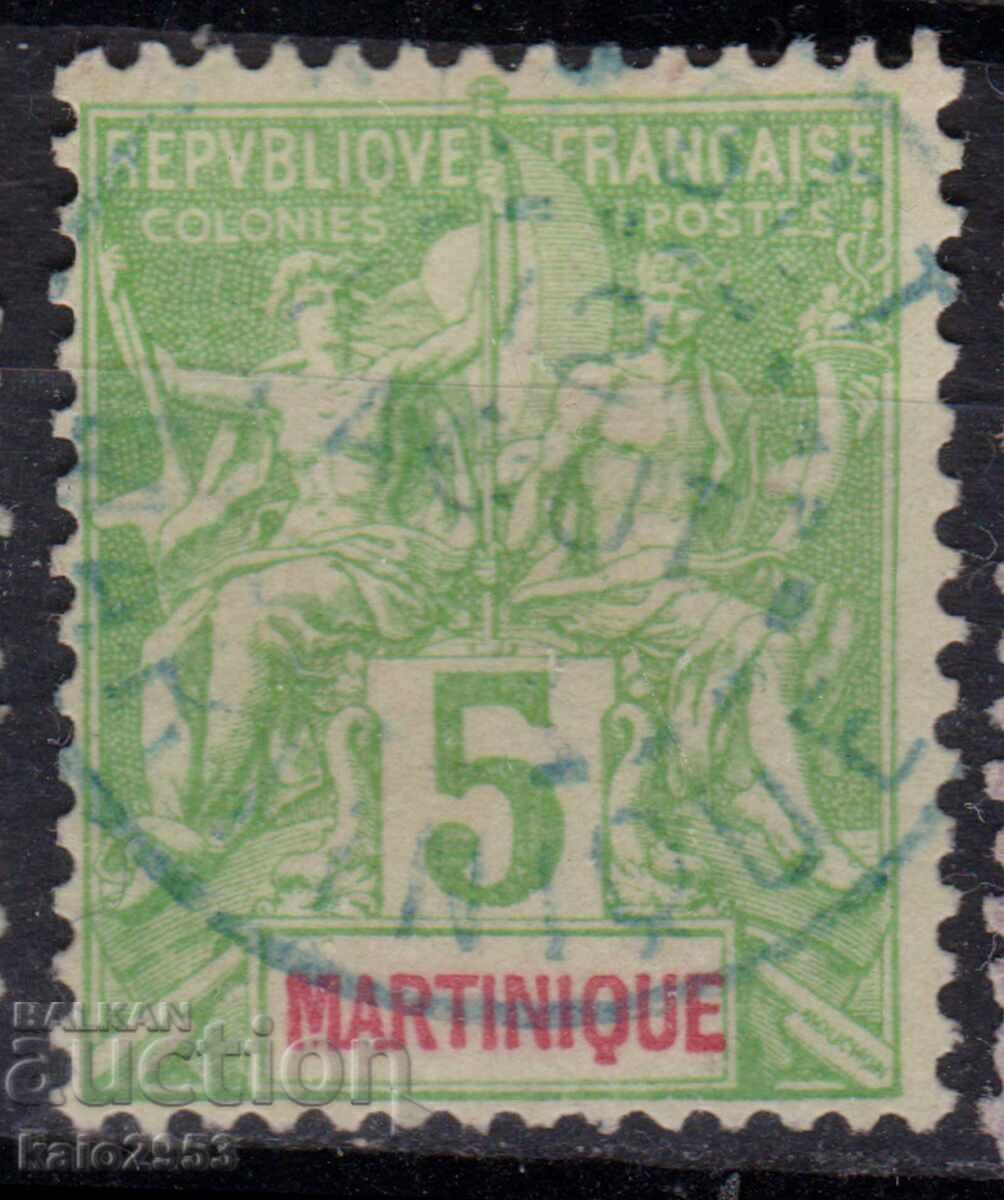 France/Martinique-1892-Regular-colonial αλληγορία, γραμματόσημο