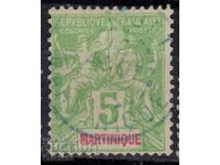 France/Martinique-1892-Regular-colonial αλληγορία, γραμματόσημο