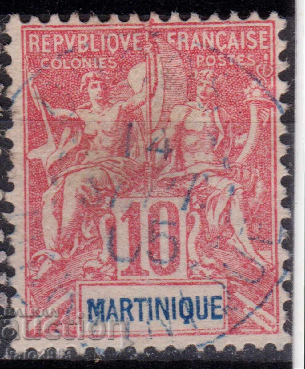 France/Martinique-1892-Regular-colonial αλληγορία, γραμματόσημο