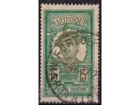 France/Martinique-1922-Редовна-местна девойка,клеймо