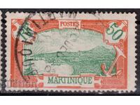 France/Martinique-1908-Редовна-френски военен форт,клеймо