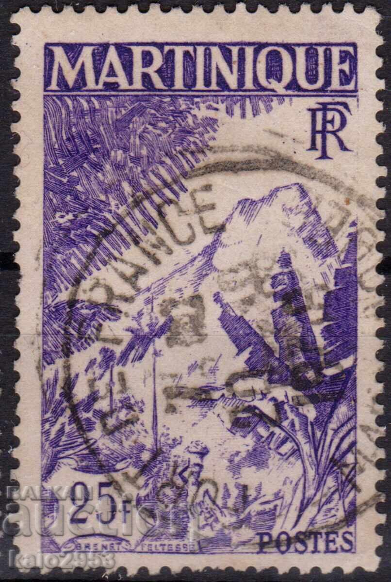 France/Martinique-1947-Regular-Mount Carbet, σφραγίδα ταχυδρομείου