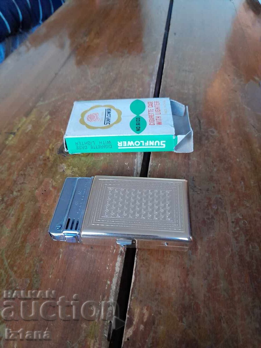 Old cigarette case, Sunflower lighter with price 65.00 BGN | € 33.23 Old cigarette case, Sunflower lighter with price 65.00 BGN | € 33.23
