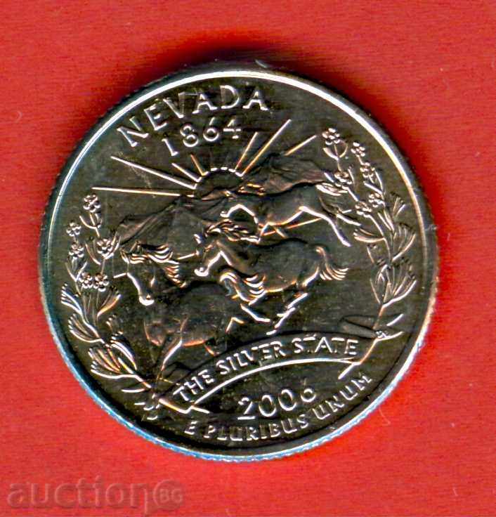 USA 25 cent issue 2006 P NEVADA - HORSES NEW UNC USA 25 cent issue 2006 P NEVADA - HORSES NEW UNC