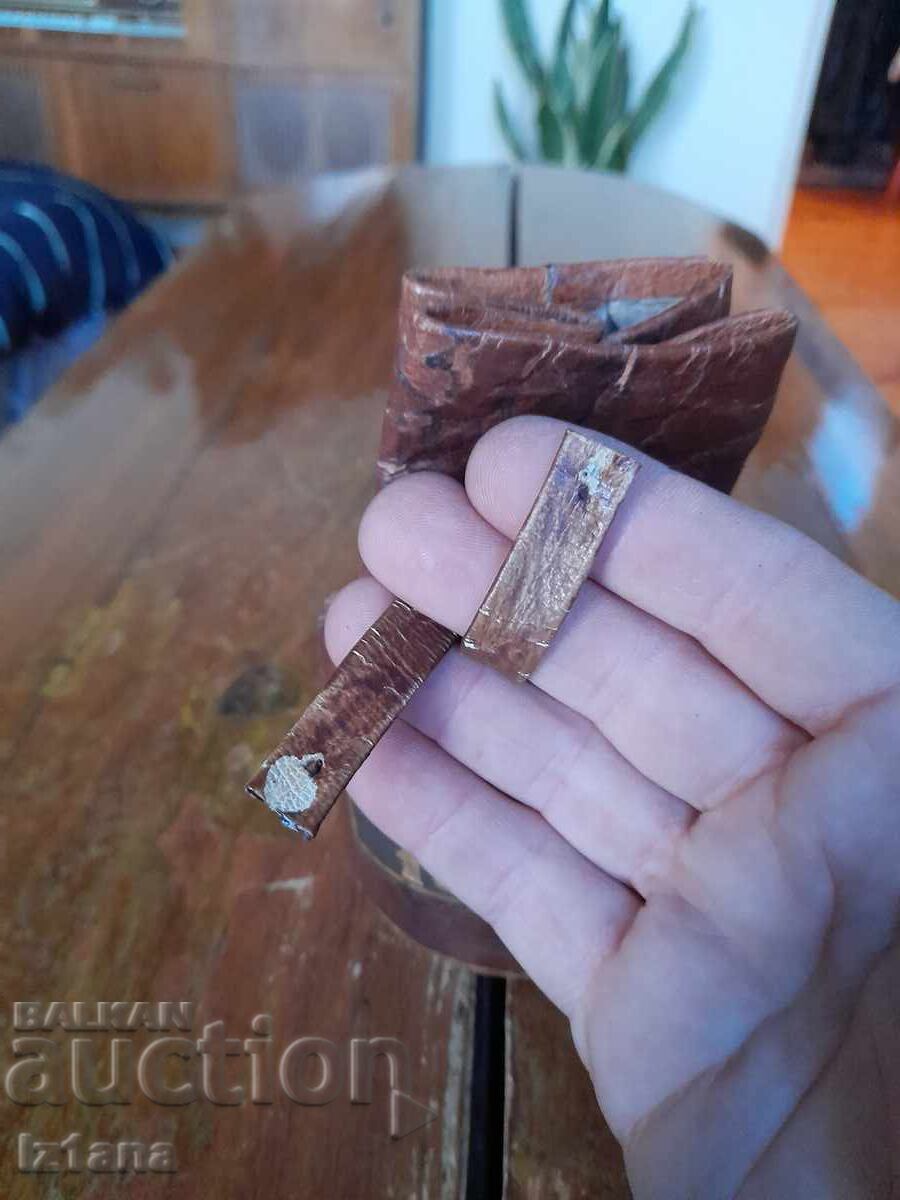 Old leather money box - 5