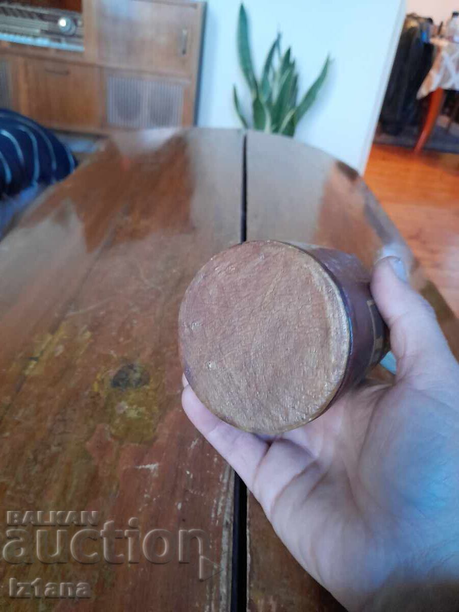 Old leather money box - 6