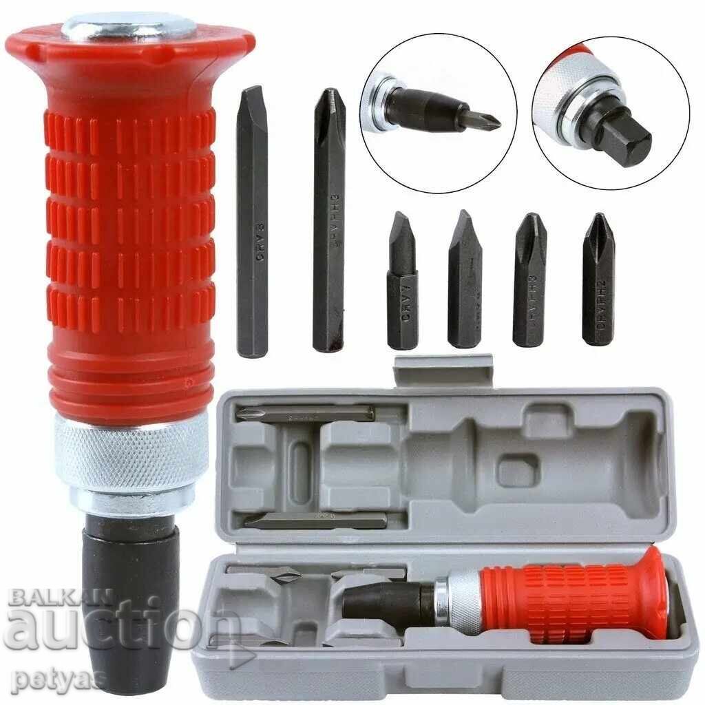 Impact screwdriver 7 pieces with price 19.50 BGN | € 9.97 Impact screwdriver 7 pieces with price 19.50 BGN | € 9.97